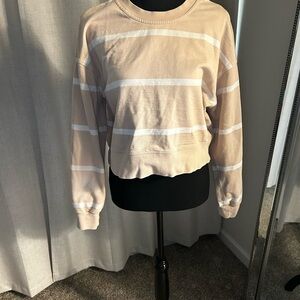 Lululemon Athletica Tan and White Top